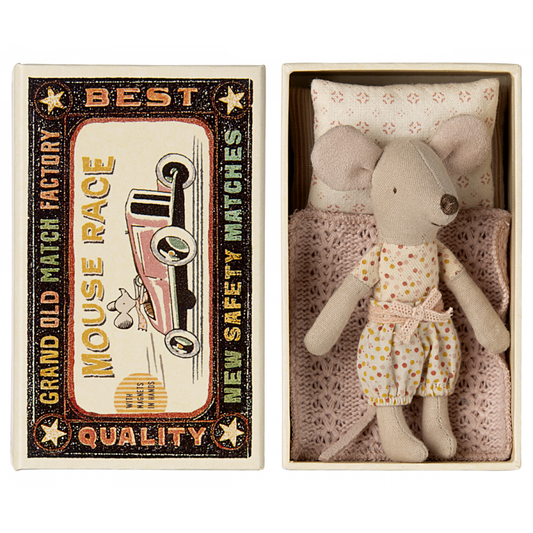 Little Sister Mouse in Box - polkadot one piece