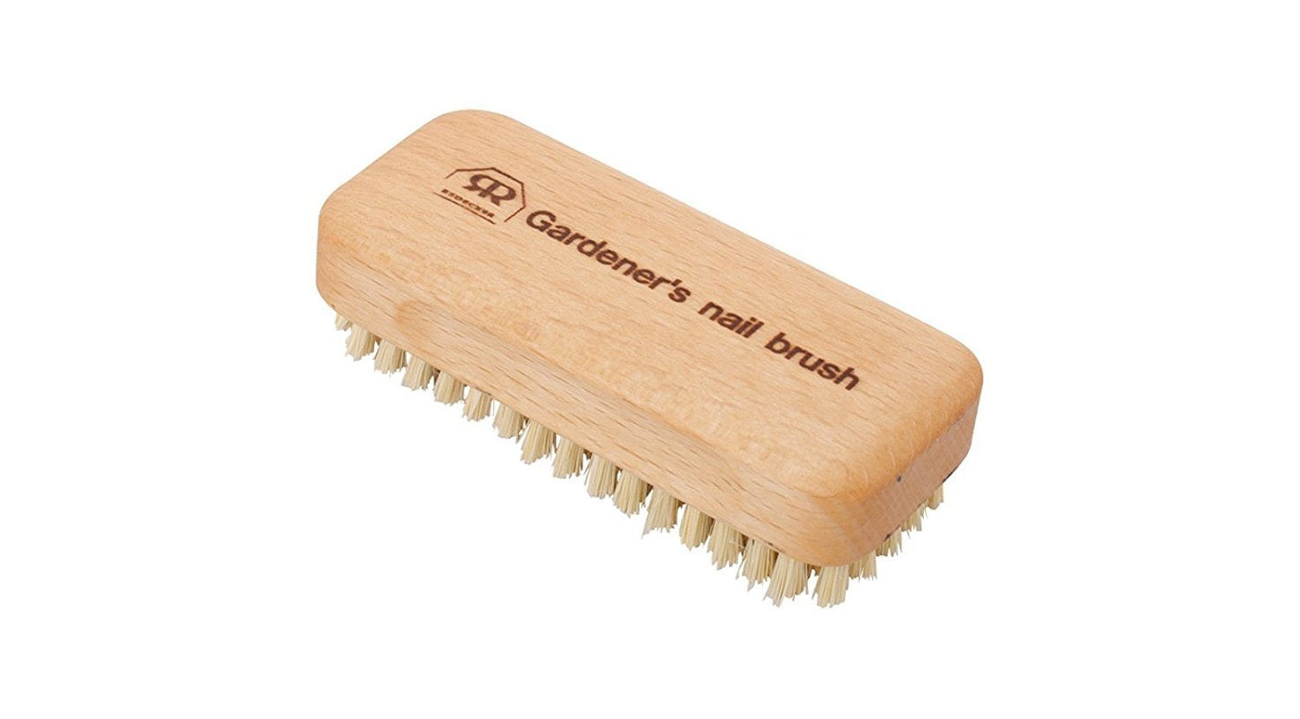 Redecker Tampico Fiber Gardener's Nail Brush with Oiled Beechwood Handle, 4-1/4-Inches