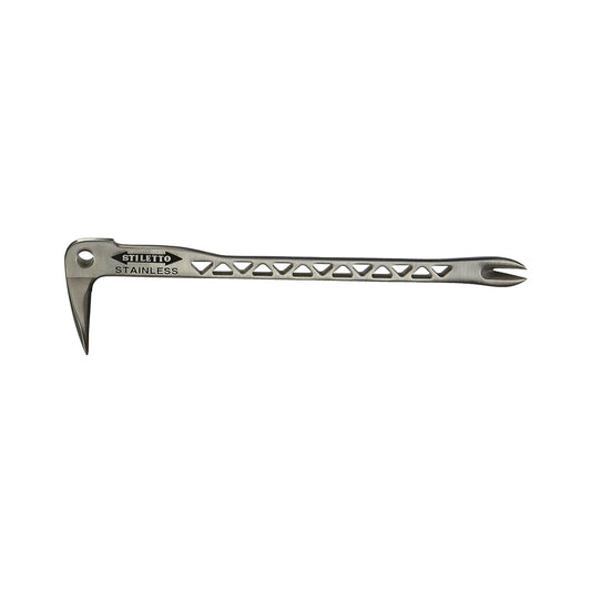 Stiletto SSCLW12-2 Clawbar Nail Puller with Dimpler, Stainless Steel