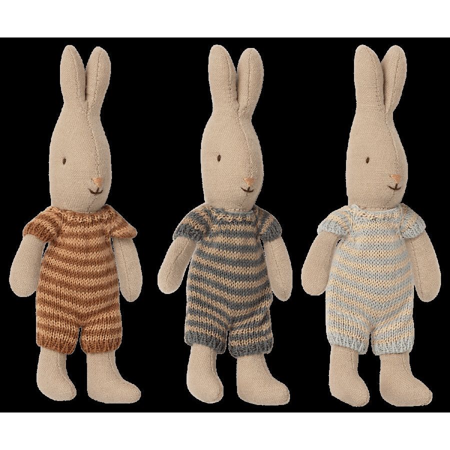 Micro Rabbit - Striped Knitted Romper